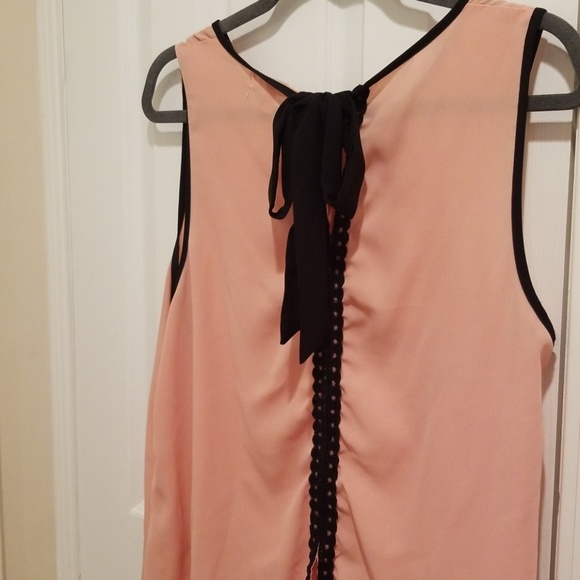 faith and joy Tops - Coral tank with bow tie faith and joy Tops - Coral tank with bow tie